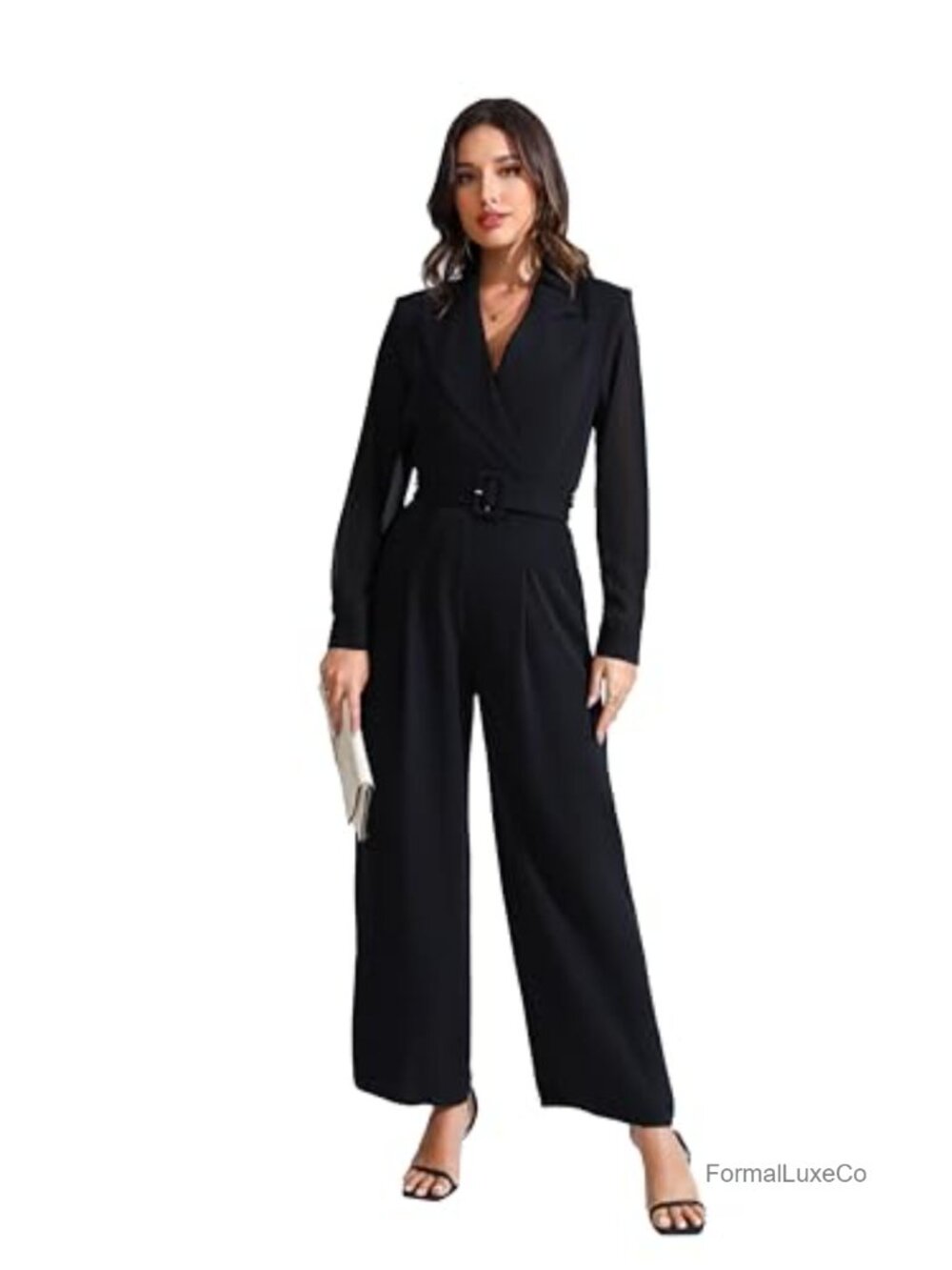 Love Welove Fashion Women's Long Sleeve Jumpsuit Formal Pantsuit